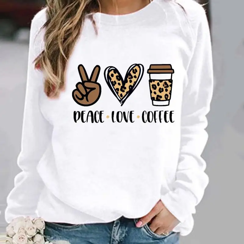 Leopard Star Trend Cute Woman Pullovers Clothing Ladies Spring Autumn Winter Hoodies Womens Female O-neck Casual Sweatshirts