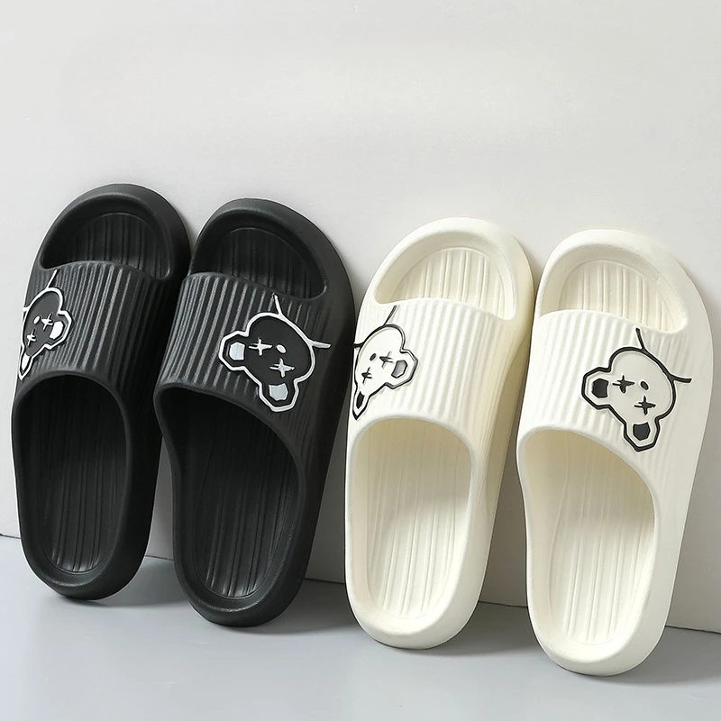 

YNPO Cloud Slipper Домашняя женщина Сандалии с плюшевым мишкой Мужские шлепанцы Пляжные сандалии Мягкая подошва Нескользящая домашняя обувь с героями мультфильмов Женская Мужская