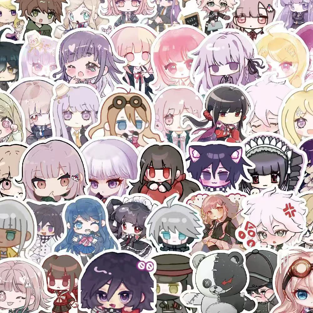 10/30/50pcs Naegi Makoto Kyoko Danganronpa Anime Stickers Byakuya Junko Sticker Motorcycle Laptop Skateboard Phone Cool Decals