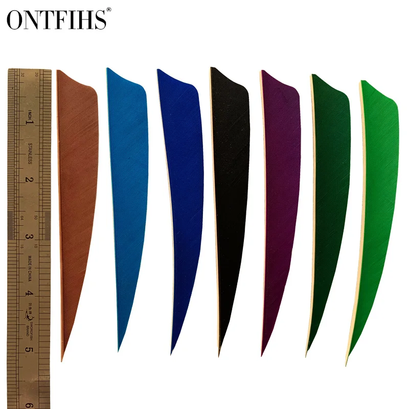 50 Pcs Right Wing 5Inch Shield Fletching Feathers For Hunting Shooting Carbon Arrow DIY Archery Accessories