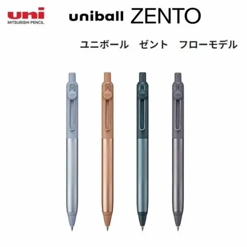 Imagen 2 del producto Uni Mitsubishi Zento-Bolígrafo de centro bajo con agarre metálico, tinta negra de 0,5mm, bolígrafo de Gel de escritura suave de 0,38mm para profesores, estudiantes, cosas de oficina