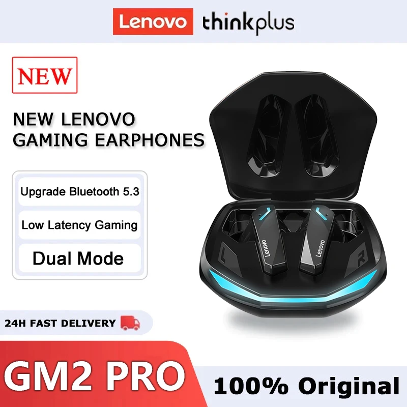 Lenovo Wireless GM2 Pro Bluetooth 5.3 Earphones Gaming Low Latency Dual Mode Music Earbuds Sports In-Ear Headset With Mic Gifts