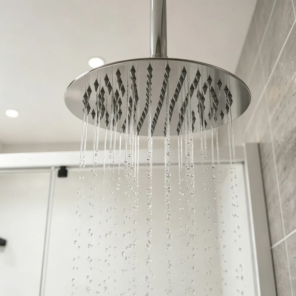 Stainless Steel Rain Shower Head for Bathroom with 6 Inch 8 Inch or 10 Inch Coverage and High Water Flow Performance