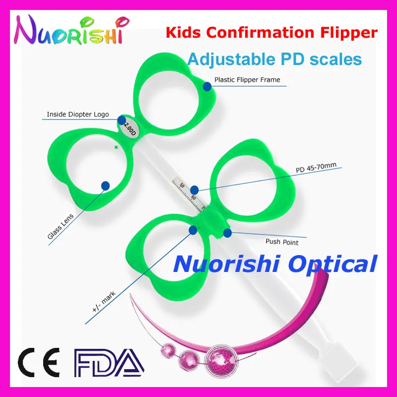 Kids Plastic 4-lens Confirmation Flipper Vision Test Trainer Optometry Tool  E04-2513