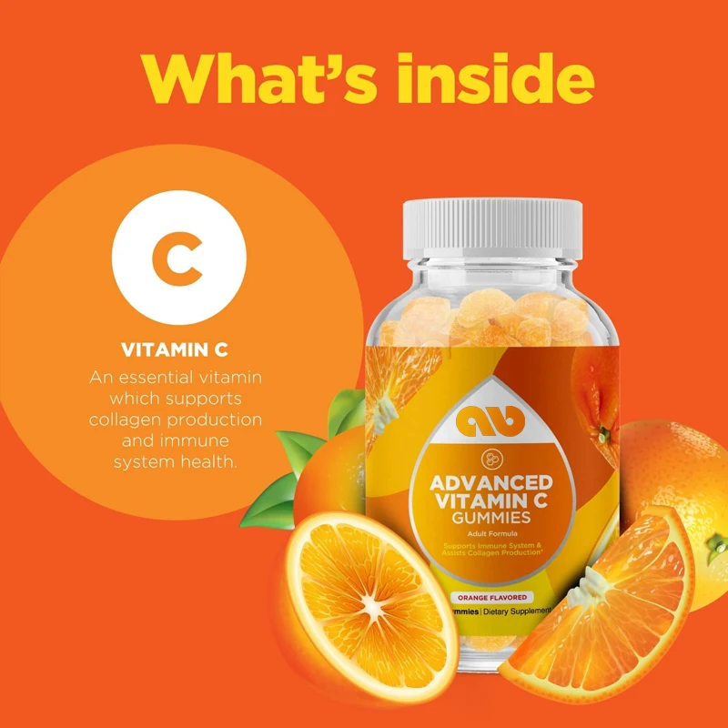 Adult Natural Vitamin C Soft Candy - Efficient Vitamin C Immune Support Soft Candy - Immune Enhancer Suitable for Adults