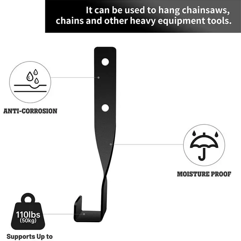 Chainsaw Wall Mount Holder Chainsaw Wall Mount Heavy Duty ประหยัดพื้นที่แนวตั้งโลหะองค์กรสําหรับโรงรถรถบรรทุกรถแทรกเตอร์