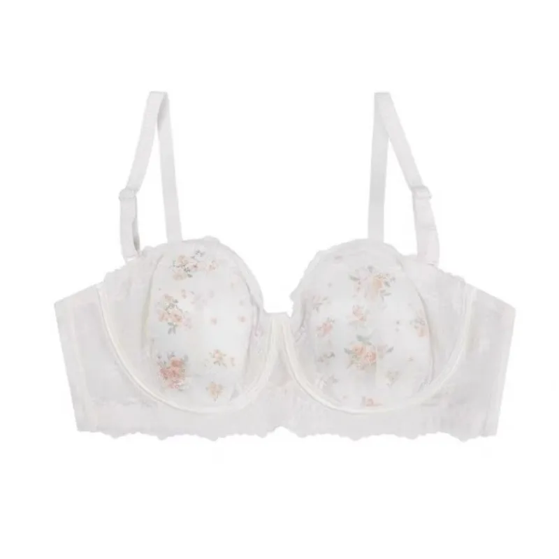 Sommer-Bralette mit Kaninchen-Cup, große Brust, leichte Unterstützung, dünne Spitze, Strandmode, reiner Komfort, kabelloser Anti-Sagging-BH, AU S-XL, MOYISU