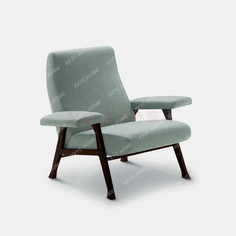 X-S New Chinese Solid Wood Leisure Chair Nordic Sofa Chair Art Single Sales Department Office Negotiation ChairEsmt