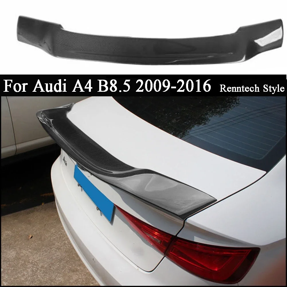 Carbon Rear Trunk Spoiler Boot Wing For Audi A4 B8.5 2013 2014 2015 2016