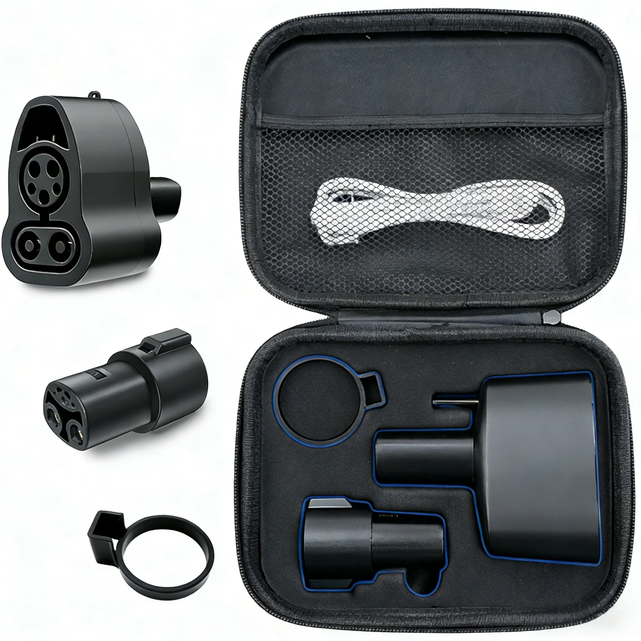 

Storage Bag For Tesla CCS1 J1772 Charger Adapter Waterproof Portable Travel Case Electric Charging Protective Accessories