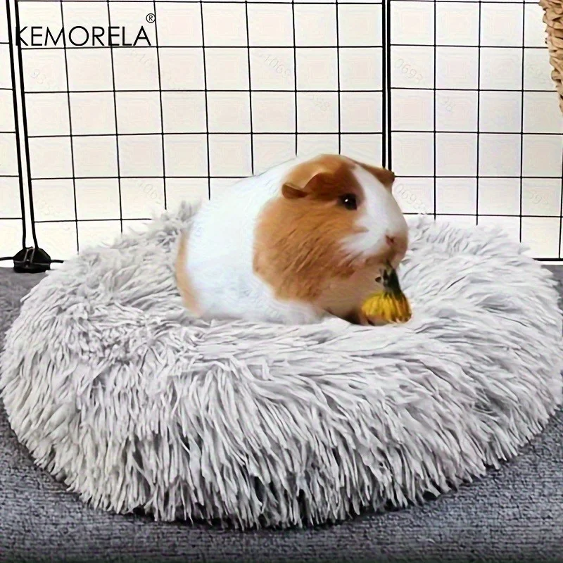 1 Stück ultraweiches Plüsch-Haustiernest, gemütliches warmes Hamster-Schlafbett, rutschfeste Unterseite, isolierte Polsterung für Guinea und andere kleine Tiere – Detail 5