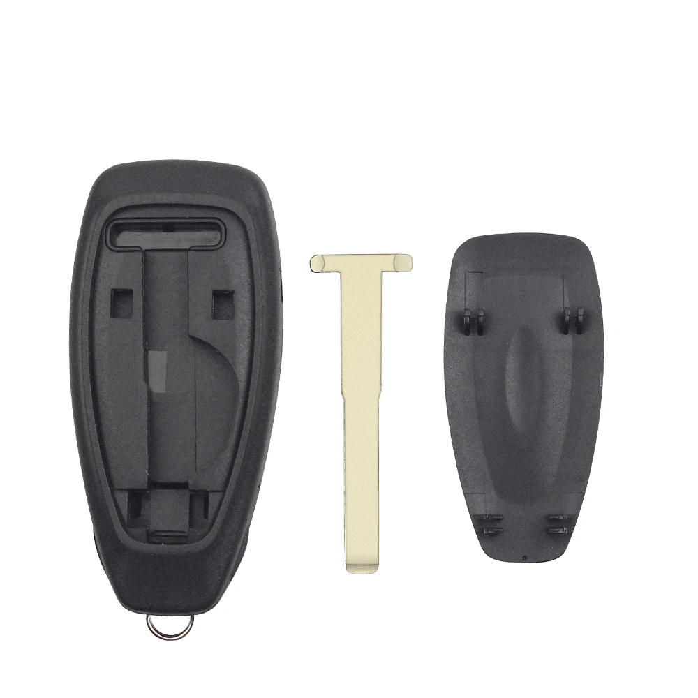 KEYYOU-funda de llave de coche para Ford Focus c-max, Mondeo, Kuga, Fiesta, reemplazo de funda de llave remota inteligente, hoja HU101, 3 botones