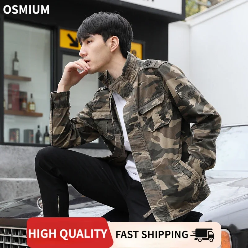 

Oversized Camo Jacket Boys Casual Wear Denim Jacket Men Overall Military Winter Thick Khaki Camouflage Coat Male Sportswear XXL