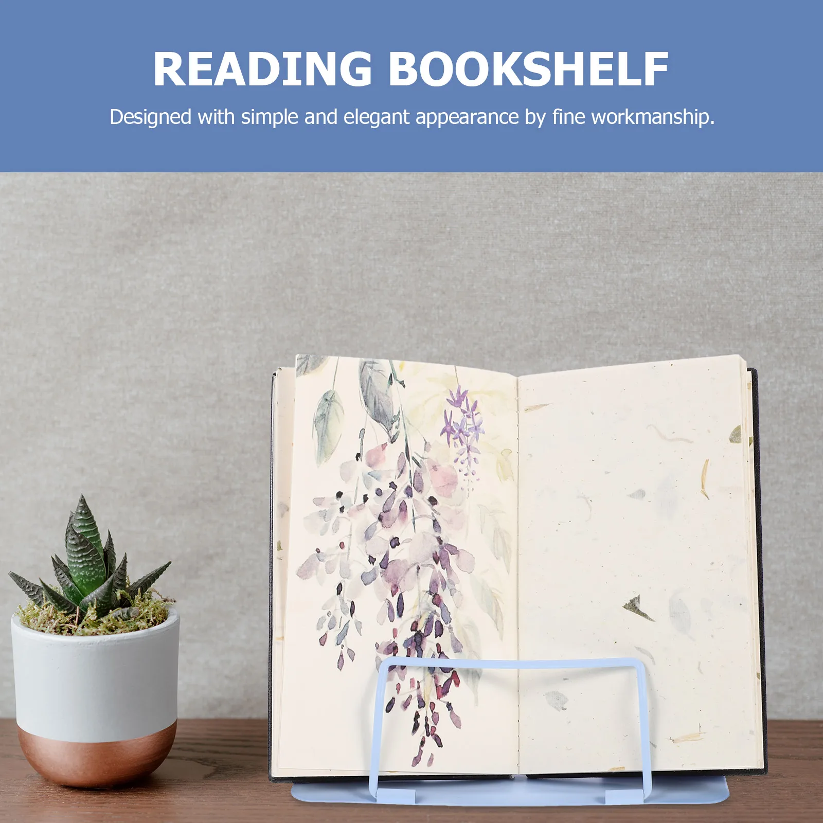 

Reading Rack Portable Book Stand Household Desktop Holder Premium Material Shelf Iron Student Multiple Purpose