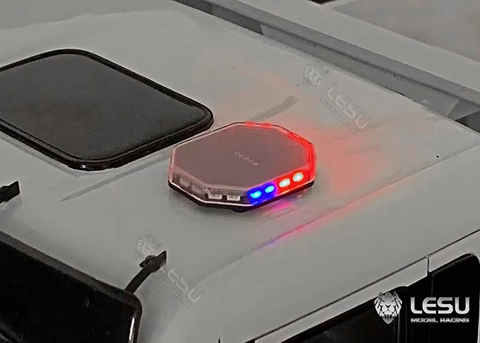 LESU für 1/14 Tamiya LED mit rot, blau und gelb wechselnden Modi, Feuerwehr-Warnleuchte für die Deckenmontage – Detail 4
