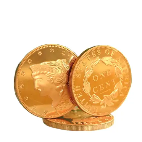 United States Challenge Coin 1 Oz 999 Fine Copper 1851 Braided Hair One Cent Round Bullion Coins