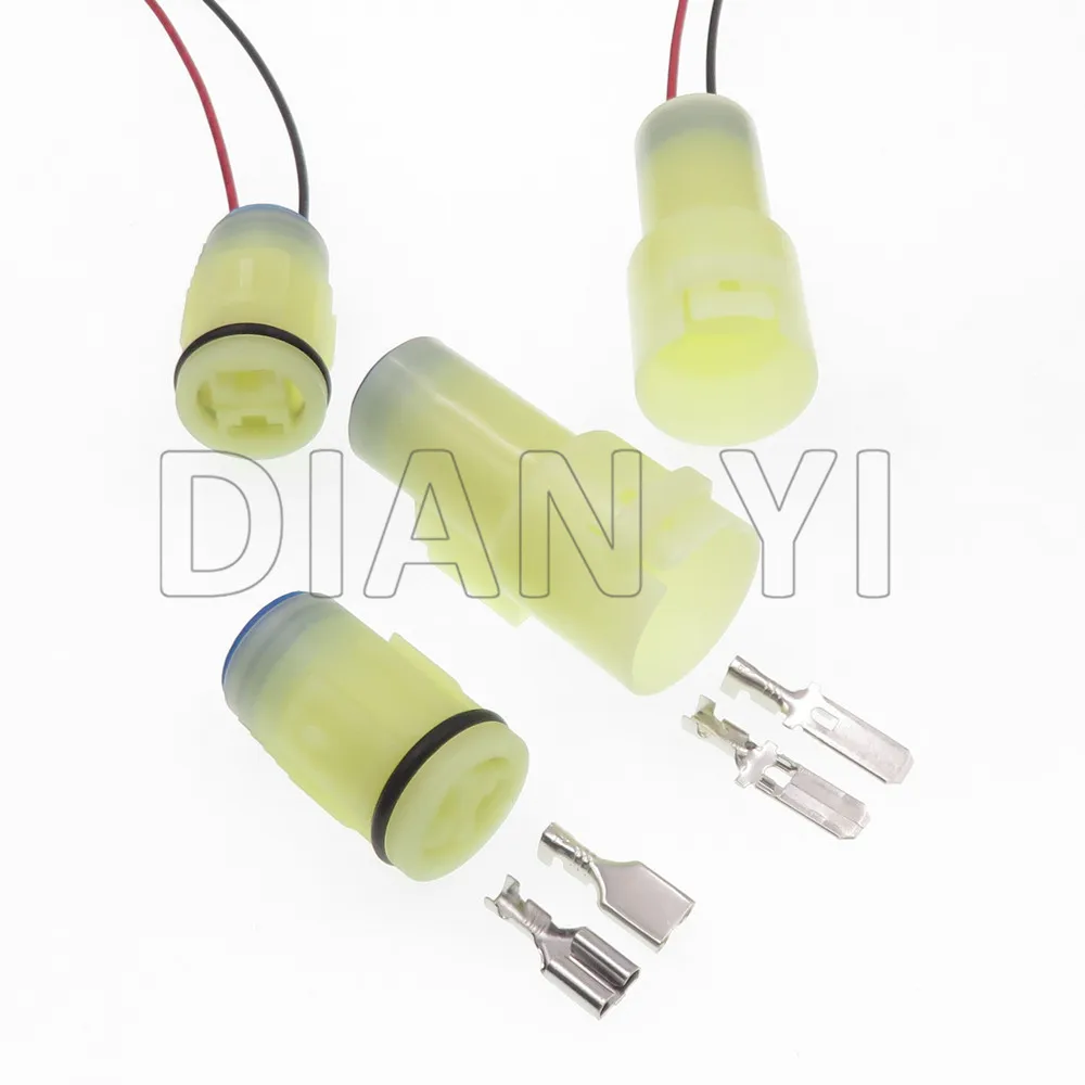 1 Set 2 Way Auto Cable Harness Connector AC Assembly Automotive Waterproof Socket