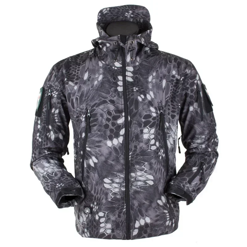 Men  Windproof Breathable Thermal Hooded Hot Selling Military Waterproof Jacket Men's jacket Outdoor Soft Fleece
