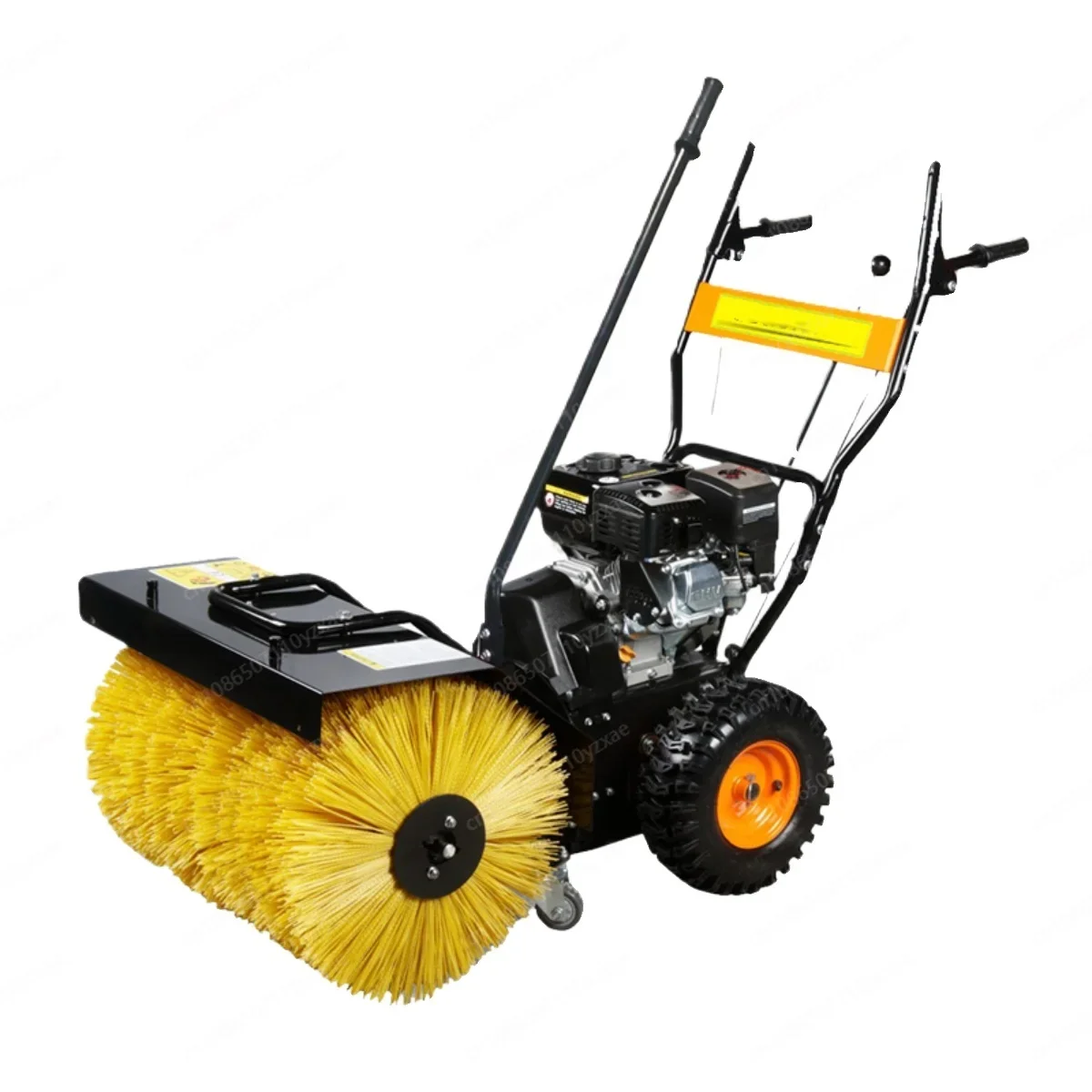 Small hand-pushed snowplow petrol diesel snow thrower ground road snow removal machine