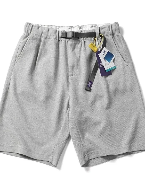 

Мужские летние спортивные штаны в японском ретро-стиле, модные, с фиолетовой этикеткой, повседневные, из чистого хлопка, с поясом, длиной до колена