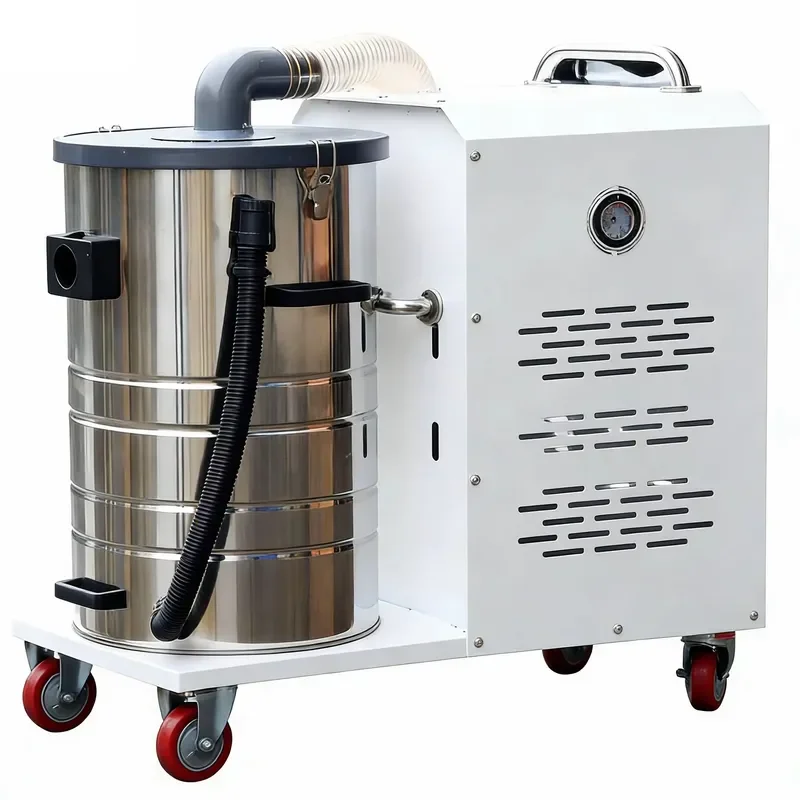 Custom Industrial Mobile Vacuum Cleaning Equipment Heavy Dust Collector With Large Capacity Storage Barrel