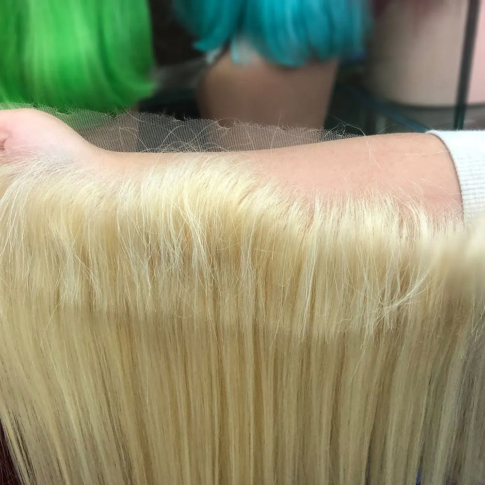 Cabelo humano virgem brasileiro, fechamento frontal do laço HD, laço transparente, reto, orelha a orelha, 13x4, 100%