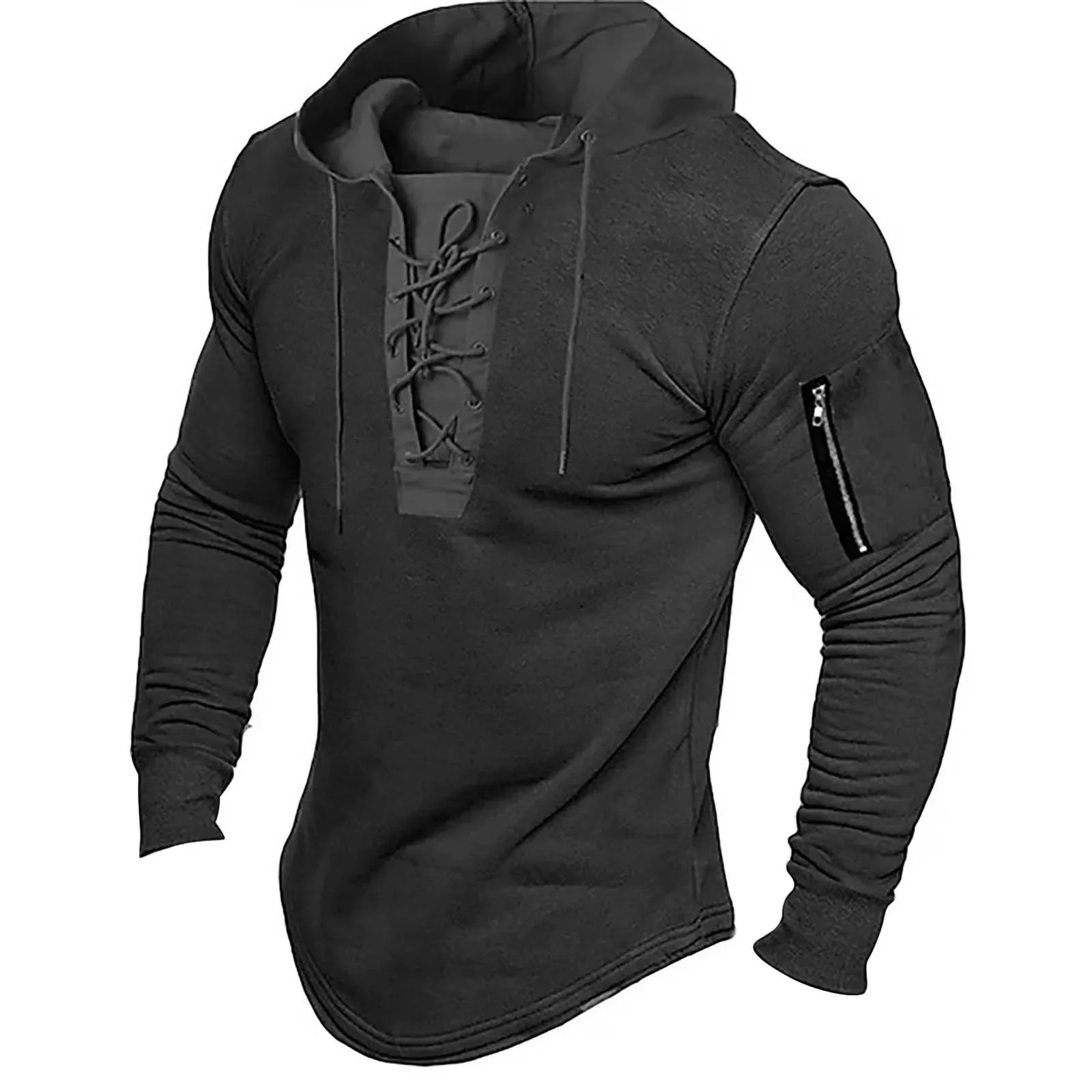

LIBIELIY Solid Sweatshirts Men Hoodie Mens Sweatshirt Couples Hoodies Fashion Zipper Hoodie Men's Long Sleeve Hooded Jogger Stre