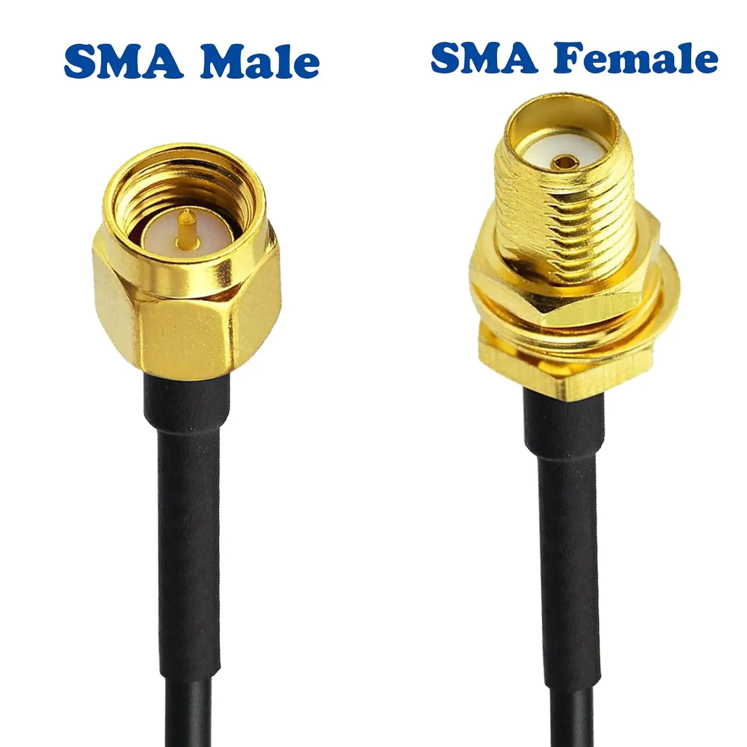 Cable de extensión de antena SMA macho a SMA hembra, montaje en mamparo, RG174, Compatible con enrutador 4G LTE, módem de puerta de enlace, SDR celular