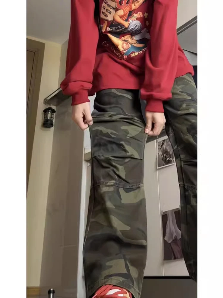 

Американские камуфляжные джинсы в стиле ретро, мужские модные десантники, свободная прямая рабочая одежда, брюки, молодежные осенние повседневные хлопковые полиэтиленовые брюки...