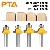 Corner Round Over Router Bit 6MM 6.35MM 8MM 12MM 12.7MM Shank Tungsten Carbide Woodworking Milling Cutter for Wood Face Mill