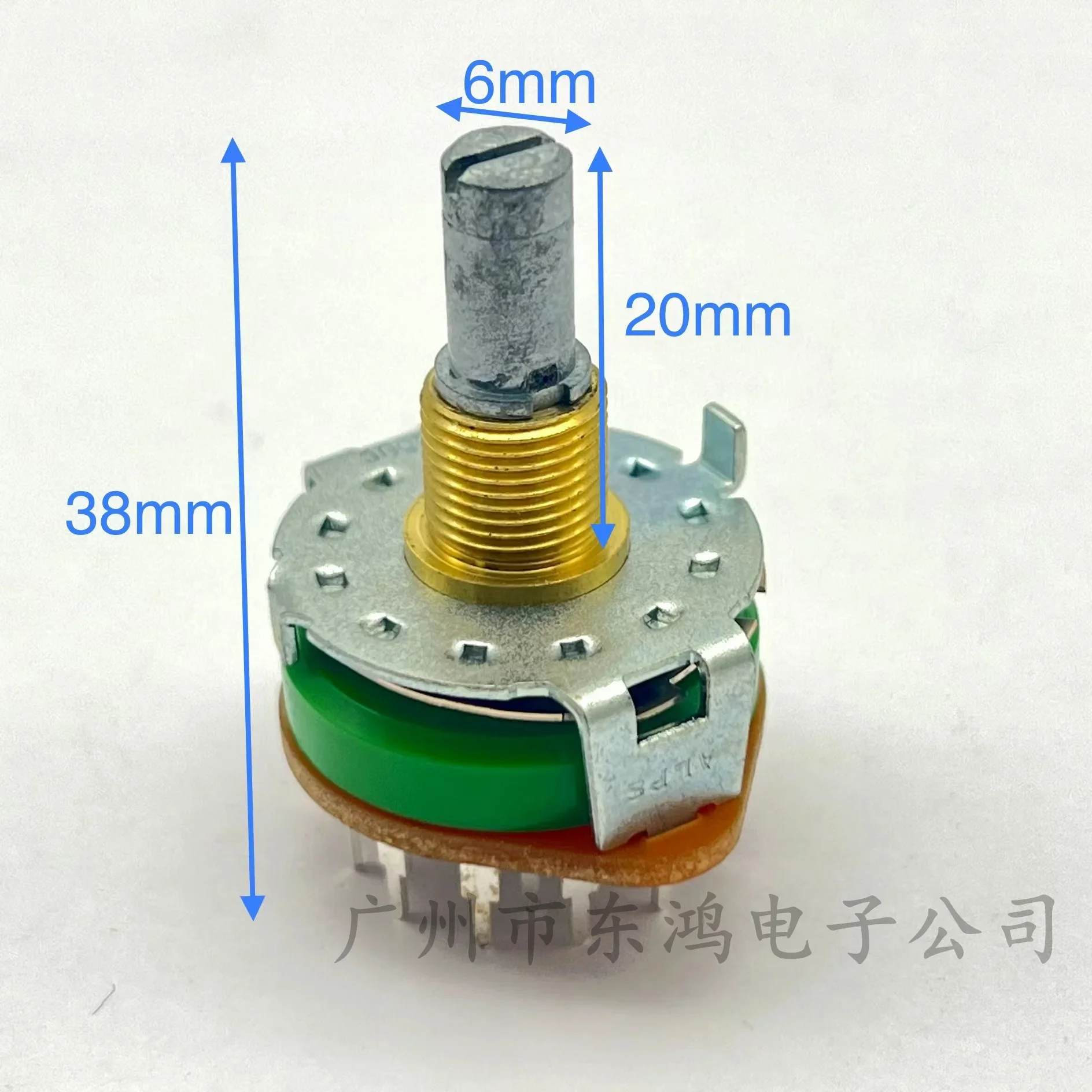 3 PCS ALPS 3 pole 4 gear band switch SRRM342800 shaft length 20MM round shaft