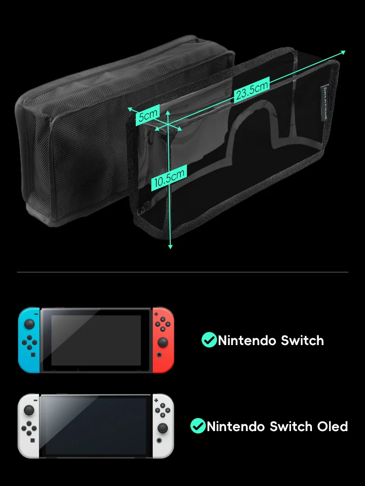 DATA FROG Dust Cover Dustproof Case Mesh Stopper Anti-Scratch Sleeve Compatible Nintendo Switch & OLED NS Switch Charging Dock