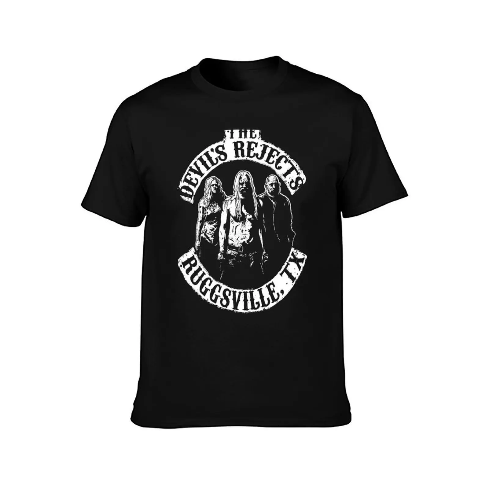 Devils Rejects, Ruggsvile, TX T-Shirt, Summer Casual Cotton Tee, Oversized Streetwear Tops, Vintage Graphic Print, 100% Cotton