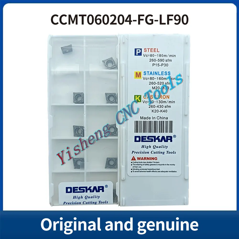 DESKAR 100% الأصلي CCMT060204-FG CCMT09T304-FG CCMT09T308-FG LF90 LF90S أداة القطع باستخدام الحاسب الآلي فهرسة خيوط كربيد إدراج
