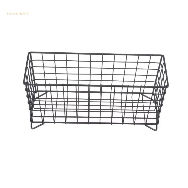 

Coffee Storage Basket Hollow Iron Wire Organization Holder for Case for Home Bedroom Living Room Cosmetic Dropship