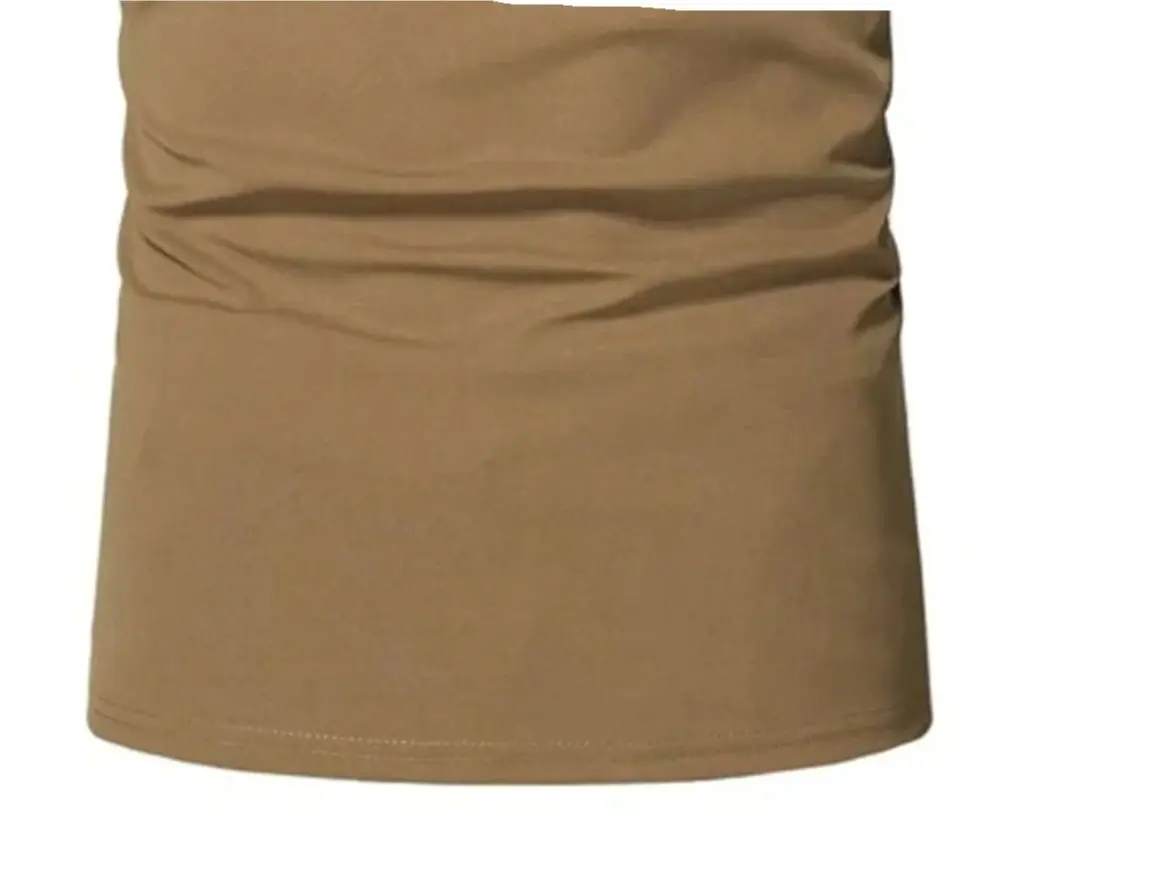 Men\'s polo shirt solid color short-sleeved zipper lapel T-shirt casual top