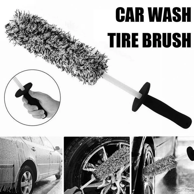 Car Wheel Brushes Ultra Fine Fiber Wheel Brushes Cleaning Tools Car Tires Wheel Rims Mudguards Engine Cleaning Brushes