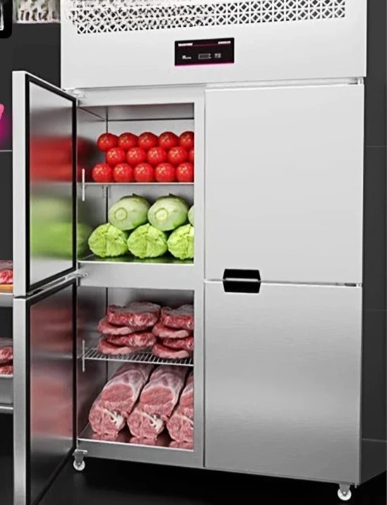 B Freezer Commercial refrigerator Kitchen Food refrigerated restaurant Vertical freezer Double temperature fresh-keeping cabinet