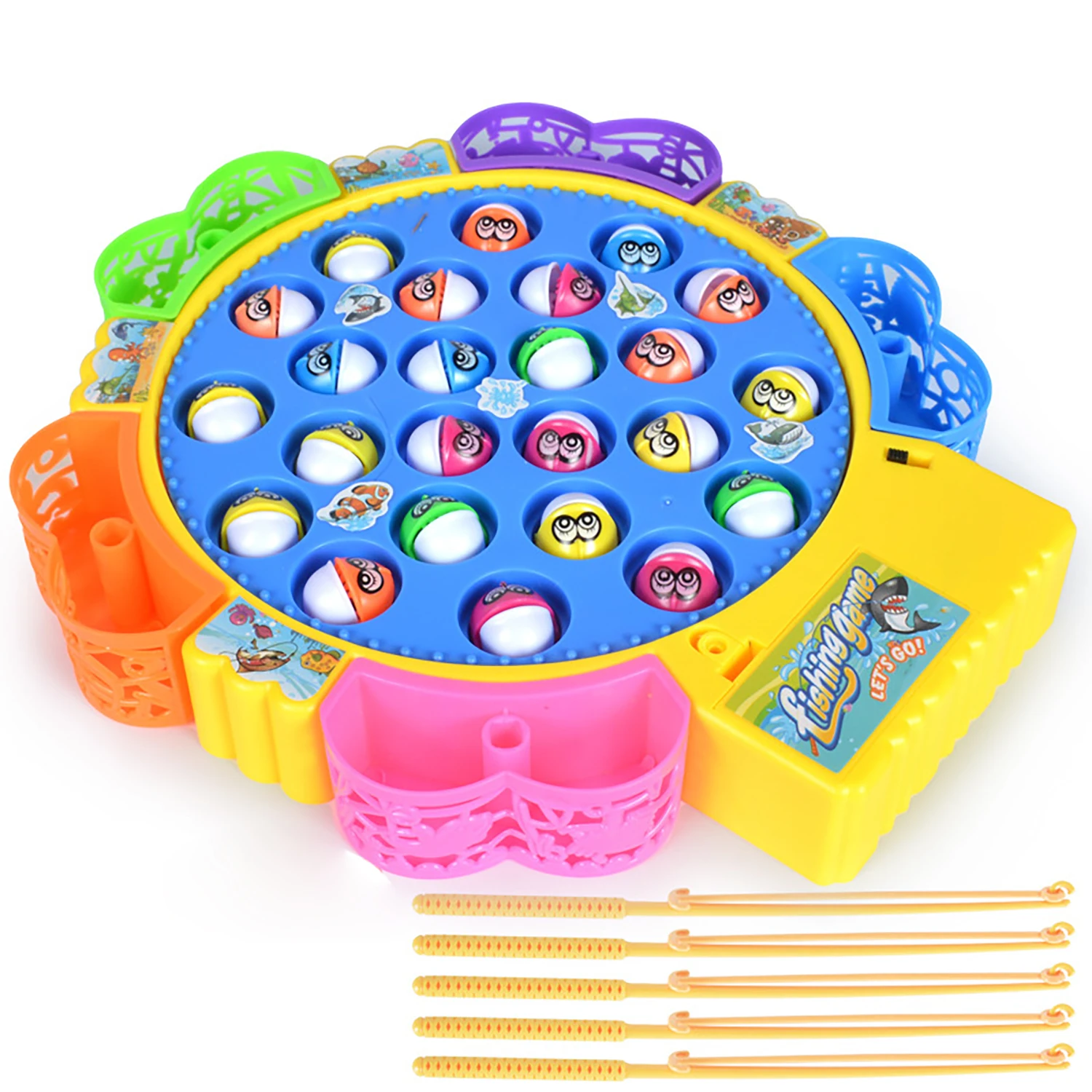 

Электрическая музыкальная вращающаяся катушка для рыбалки, детский интерактивный набор для рыбалки