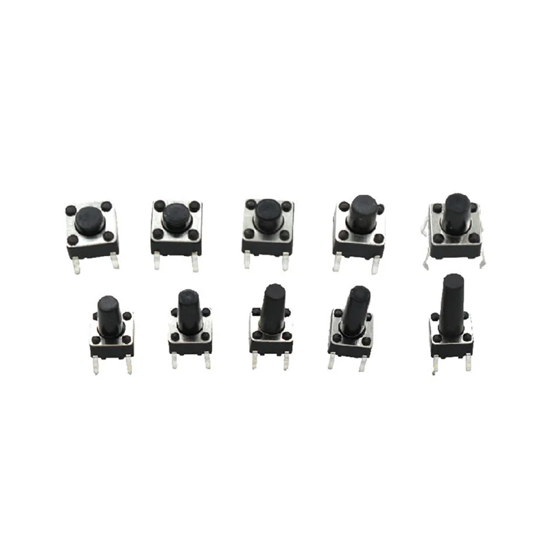 2025+ 200PCS Light Touch Button Key Switch Box Set 10 Kinds of Specifications
