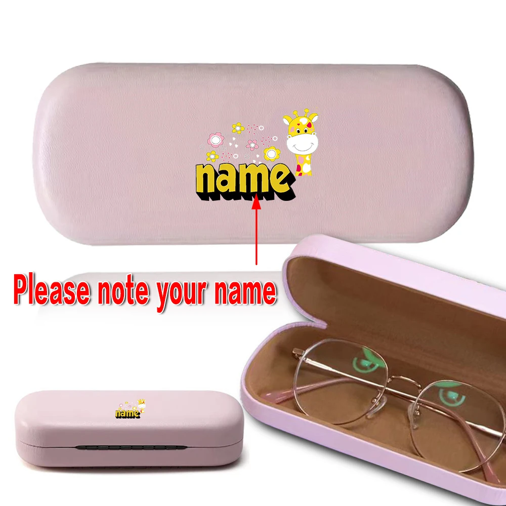 

Customized Name PU Glasses Box Hard Shell Personalized Sunglass Storage Case Compact Travel Organizer Eyewear Pouch For Purse