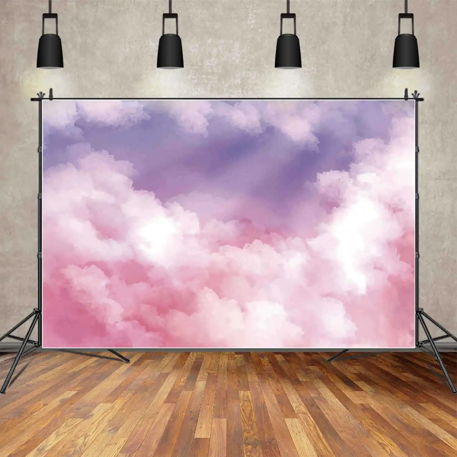 MOON.QG Abstract colored Cloud Wall Backdrop Cloudscape Birthday Newborn Baby Shower Photography Background Home Decorations