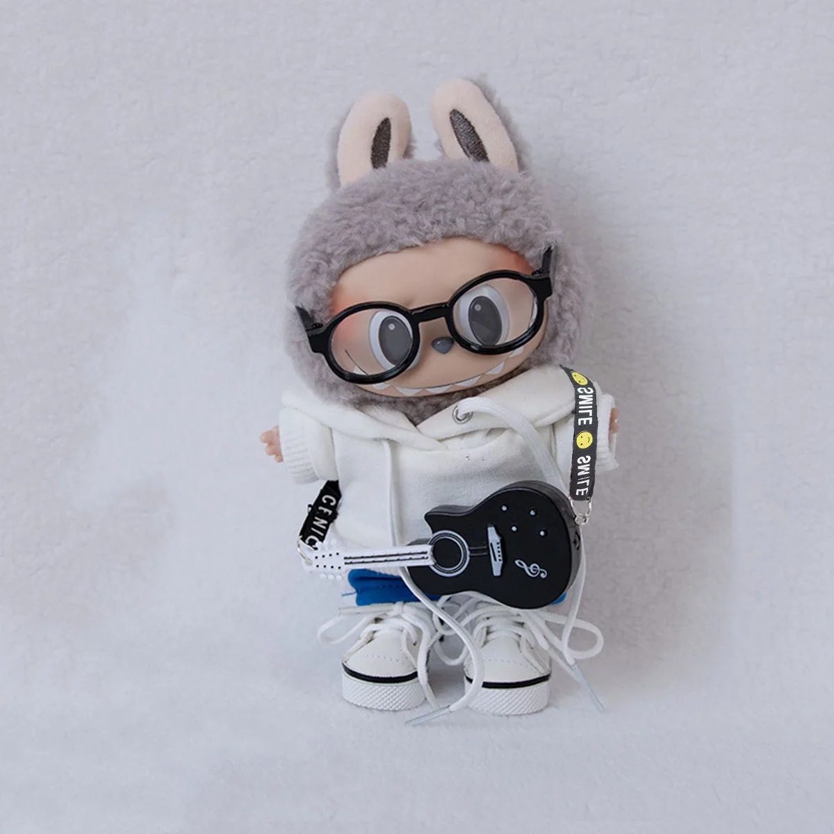 Doll Accessories  Miniature Electric Guitar Musical Instruments Gift for Labubu Doll Clothing Accessories Mini Guitar Model