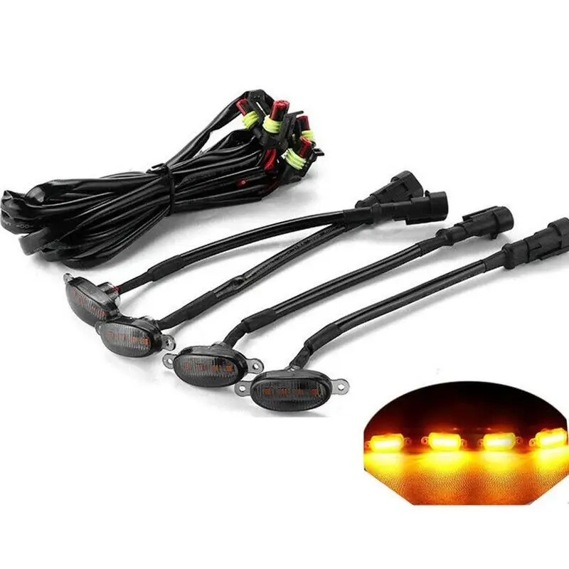 Weather Resistant LED Daytime Running Light Grille Decor Lamp for Off Road Vehicle Sedan Exterior Mod