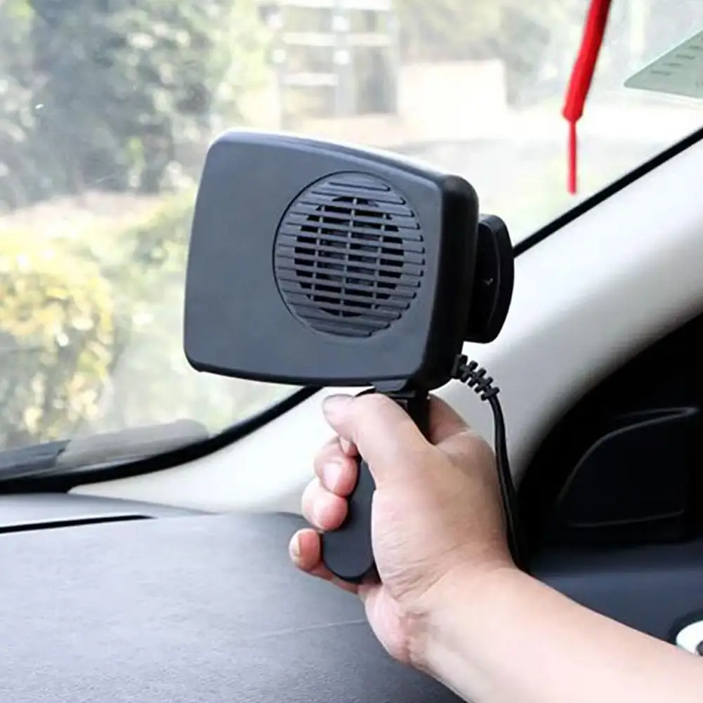 Car Heater Electric Cooling Heating Fan Windshield Defogger Defroster Demister Portable 360 Rotating Car Heater Fan 12V/24V