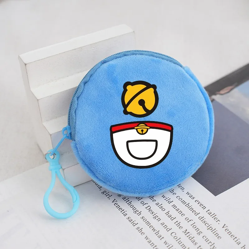 

Doraemons Cute Wallets Cartoon Anime Pattern Printed Round Wallet Women Men Portable Blue Mini Purses Birthday Party Gifts New