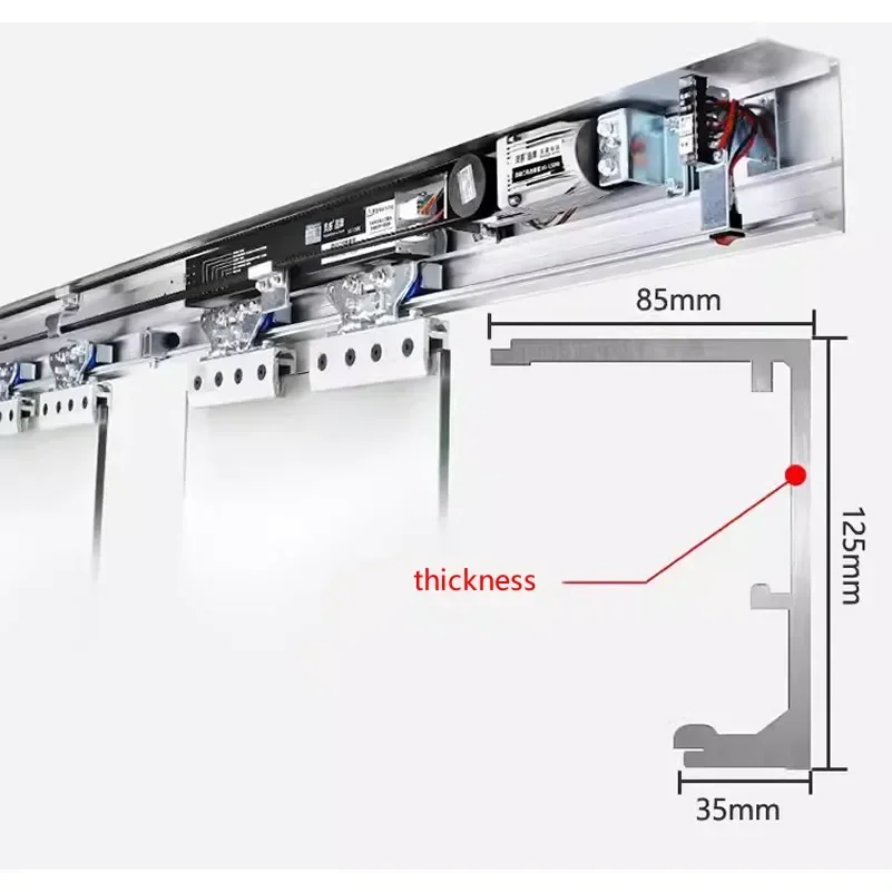 Inspiration automatic unit complete set of motor induction sliding  electric glass door automatic sliding door universa