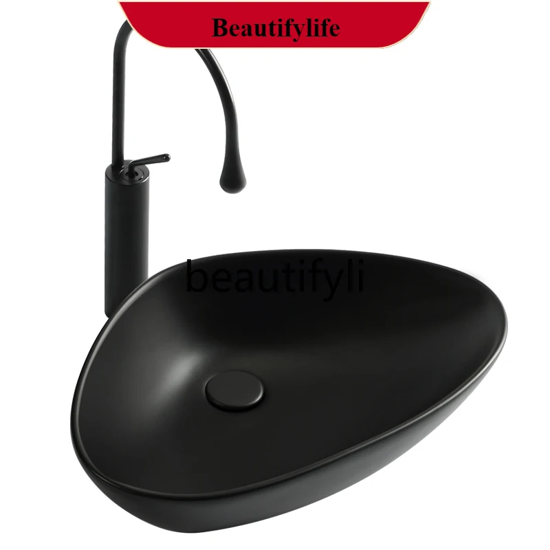 

B185 Bathroom washbasin triangle table size washbasin balcony hand washing ceramic toilet washbasin pool