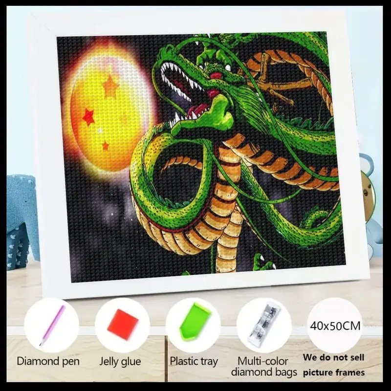

1 шт. 5D DIY полный дрель Dragon Ball Shenron комплект алмазной живописи, аниме Манга мультфильм кристалл драгоценный камень горный хрусталь вышивка художественное ремесло,
