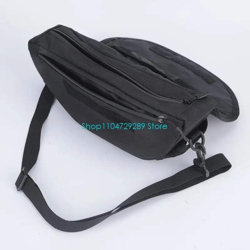 D8KE Motorcycle Phone Storage Bag for City Travel, Clear Navigation Viewing Panel with Flexible Fabric Body and Zippered Opening